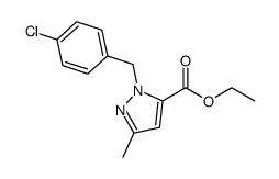 ETHYL 1-(4-CHLOROBENZYL)-3-METHYL-1H-PYRAZOLE-5-CARBOXYLATE结构式
