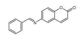 6-benzylideneamino-2H-chromen-2-one结构式