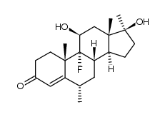9-fluoro-11β,17β-dihydroxy-6α,17α-dimethyl-androst-4-en-3-one Structure
