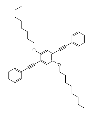 1,4-dioctoxy-2,5-bis(2-phenylethynyl)benzene Structure