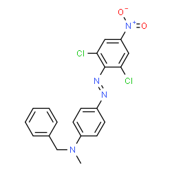 N-[4-[(2,6-Dichloro-4-nitrophenyl)azo]phenyl]-N-methyl-benzene methaneamine结构式