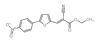 2-Propenoic acid, 2-cyano-3-[5-(4-nitrophenyl)-2-furanyl]-, ethyl ester (en)结构式
