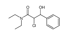 2-chloro-N,N-diethyl-3-hydroxy-3-phenylpropanamide结构式