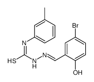 5-bromo-2-hydroxybenzaldehyde N-(3-methylphenyl)thiosemicarbazone structure