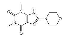 1,3-dimethyl-8-morpholin-4-yl-7H-purine-2,6-dione结构式