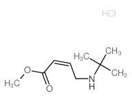 2-Butenoicacid, 4-[(1,1-dimethylethyl)amino]-, methyl ester, hydrochloride (1:1) Structure
