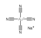 sodium tetrakis(cyano-C)aurate structure