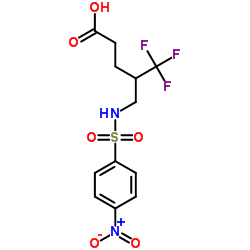 5,5,5-TRIFLUORO-4-(([(4-NITROPHENYL)SULFONYL]AMINO)METHYL)PENTANOIC ACID结构式