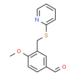 4-methoxy-3-[(pyridin-2-ylthio)methyl]benzaldehyde Structure