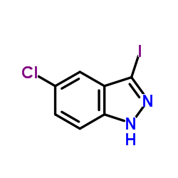5-氯-3-碘-1H-吲唑结构式