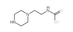 (2-piperazin-1-ylethylamino)methanedithioic acid Structure