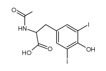 3.5-diiodo-N-acetyl-DL-tyrosine结构式