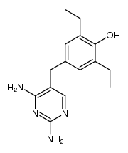 4-(2,4-diamino-pyrimidin-5-ylmethyl)-2,6-diethyl-phenol Structure