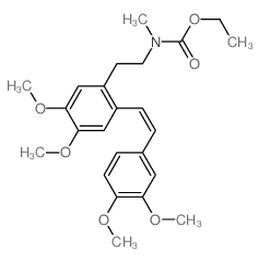 Carbamic acid,[2-[2-[2-(3,4-dimethoxyphenyl)ethenyl]-4,5-dimethoxyphenyl]ethyl]methyl-, ethylester (9CI)结构式