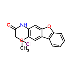 2-CHLORO-N-(2-METHOXY-DIBENZOFURAN-3-YL)-ACETAMIDE structure