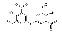 5-(3-formyl-4-hydroxy-5-nitrophenyl)sulfanyl-2-hydroxy-3-nitrobenzaldehyde Structure