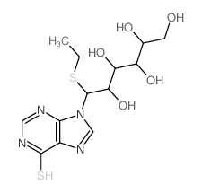 9H-Purine-6-thiol, 9-[D-gluco-1-(ethylthio)-2,3,4,5, 6-pentahydroxyhexyl]- picture