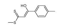 methyl 3-hydroxy-3-(p-methylphenyl)-2-propenedithiolate结构式