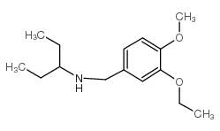 N-[(3-ethoxy-4-methoxyphenyl)methyl]pentan-3-amine结构式