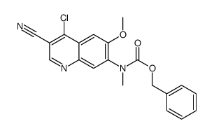 Benzyl (4-chloro-3-cyano-6-methoxy-7-quinolinyl)methylcarbamate Structure