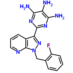 2-[1-(2-fluorobenzyl)-1H-pyrazolo[3,4-b]pyridin-3-yl]pyrimidine-4,5,6-triamine Structure