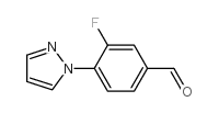 3-fluoro-4-pyrazol-1-ylbenzaldehyde Structure