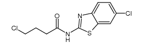 4-chloro-N-(6-chloro-benzo[d]thiazol-2-yl)-butanamide结构式