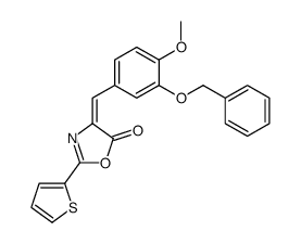 4-[(4-methoxy-3-phenylmethoxyphenyl)methylidene]-2-thiophen-2-yl-1,3-oxazol-5-one结构式