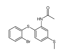 3-Acetamino-1-methylmercapto-4-[2-brom-phenylmercapto]-benzol结构式