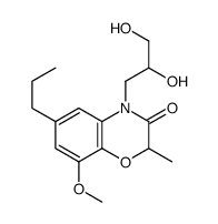 4-(2,3-dihydroxypropyl)-8-methoxy-2-methyl-6-propyl-1,4-benzoxazin-3-one Structure