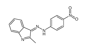 N-[(2-methylindol-3-ylidene)amino]-4-nitroaniline Structure