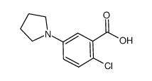 2-chloro-5-(1-pyrrolidinyl)benzoic acid结构式