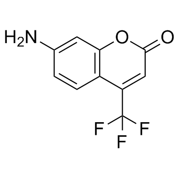 7-氨基-4-三氟甲基香豆素结构式