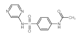 N-[4-(pyrazin-2-ylsulfamoyl)phenyl]acetamide结构式