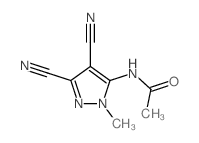 N-(4,5-dicyano-2-methyl-pyrazol-3-yl)acetamide结构式