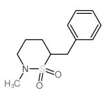 6-benzyl-2-methyl-thiazinane 1,1-dioxide Structure
