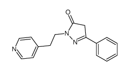 5-phenyl-2-(2-pyridin-4-ylethyl)-4H-pyrazol-3-one结构式