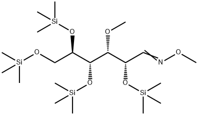 3-O-Methyl-2-O,4-O,5-O,6-O-tetrakis(trimethylsilyl)-D-glucose O-methyl oxime结构式