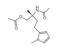 (2R)-1-acetoxy-2-acetylamino-2-methyl-4-(1-methylpyrrol-2-yl)butane结构式