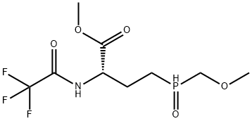 (S)-4-[(Methoxymethyl)phosphinyl]-2-[(trifluoroacetyl)amino]butanoic acid methyl ester结构式