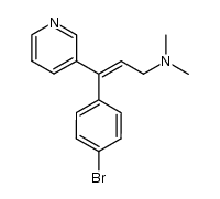 (E)-3-(4-Bromophenyl)-N,N-dimethyl-3-(3-pyridyl)-2-propen-1-amine结构式