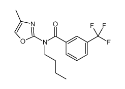 N-butyl-N-(4-methyl-1,3-oxazol-2-yl)-3-(trifluoromethyl)benzamide结构式