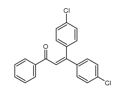 3,3-bis-(4-chloro-phenyl)-1-phenyl-propenone Structure