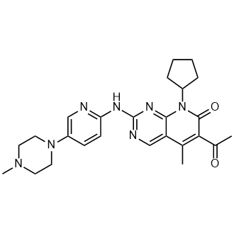 6-Acetyl-8-cyclopentyl-5-methyl-2-((5-(4-methylpiperazin-1-yl)pyridin-2-yl)amino)pyrido[2,3-d]pyrimidin-7(8H)-one(PalbociclibImpurity) structure