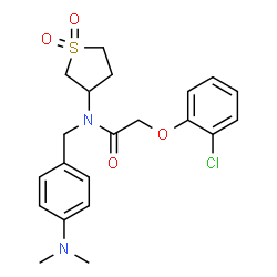 2-(2-chlorophenoxy)-N-[4-(dimethylamino)benzyl]-N-(1,1-dioxidotetrahydro-3-thienyl)acetamide Structure