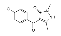 4-(4-chlorobenzoyl)-2,5-dimethyl-1H-pyrazol-3-one Structure