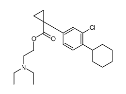 2-(diethylamino)ethyl 1-(3-chloro-4-cyclohexylphenyl)cyclopropane-1-carboxylate Structure