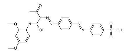 4-[[4-[[1-[[(2,4-dimethoxyphenyl)amino]carbonyl]-2-oxopropyl]azo]phenyl]azo]benzenesulphonic acid Structure