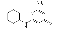 4(3H)-Pyrimidinone,2-amino-6-(cyclohexylamino)- Structure