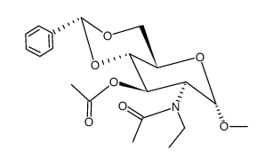 Methyl-4,6-O-benzyliden-2-deoxy-2-aethylamino-α-D-glucopyranosid-diacetat Structure